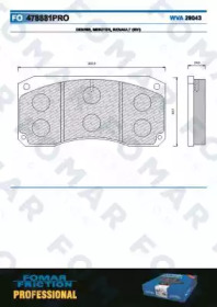 Комплект тормозных колодок FOMAR Friction FO 478881